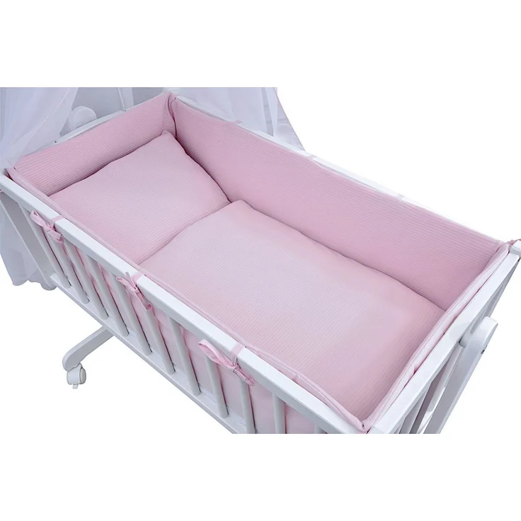 Baby-Delux Babybettwäsche Baby Wiegenset Interlock Soft, Textilien, 6 teilig, Wiegenset 6-tlg. für Babywiege 90x40 (ohne Wiege) verschiedene Designs – Bild 1