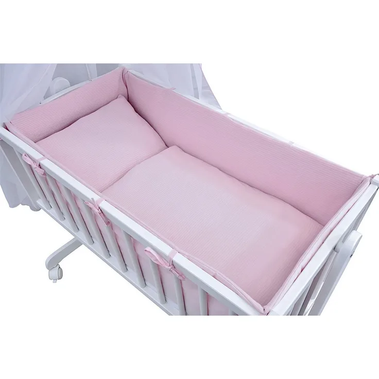 Baby-Delux Babybettwäsche Baby Wiegenset Interlock Soft, Textilien, 6 teilig, Wiegenset 6-tlg. für Babywiege 90x40 (ohne Wiege) verschiedene Designs