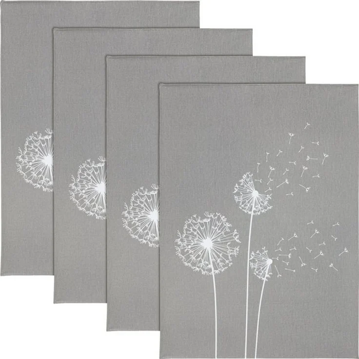 Erwin Müller Geschirrtuch Geschirrtuch 4er-Pack, Baumwolle Blumen – Bild 4