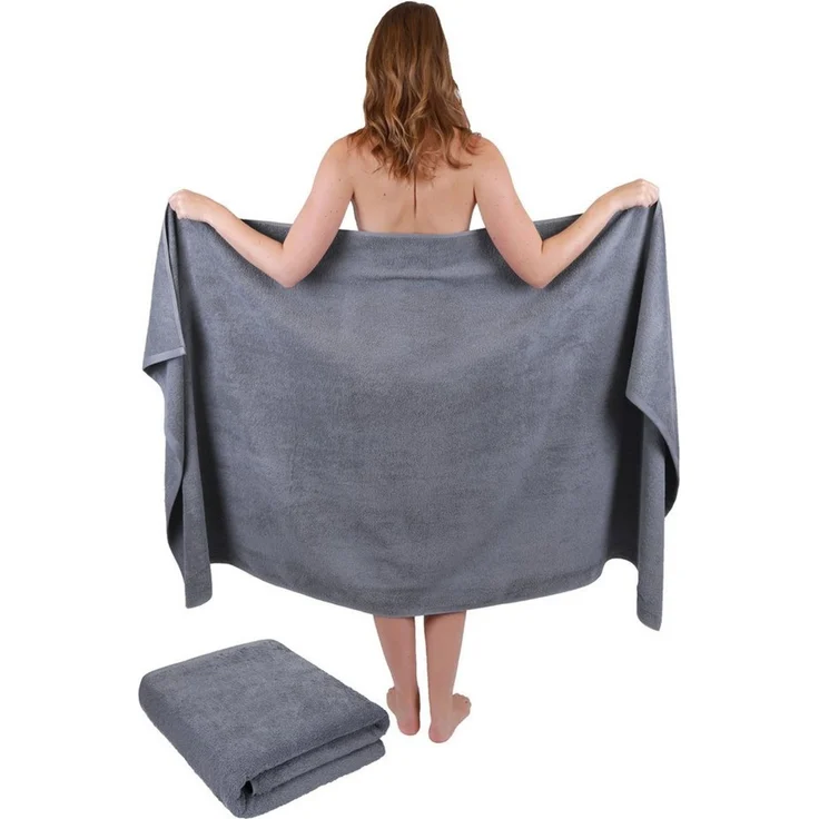 Betz Badetücher 2 Stück Badetücher groß XXL Badetuch Saunatücher Dresden 100 x 180 cm, 100% Baumwolle (Set, 2-St) – Bild 1