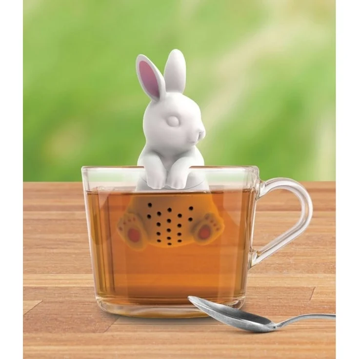 Winkee Teesieb Hase - Bunny, Silikon, (Tee-Ei, lebensmittelecht), hitzebeständig bis 200°C, ca. 8 cm hoch – Bild 2