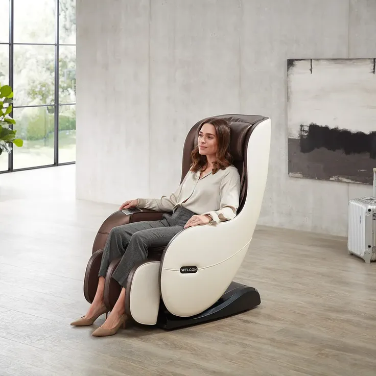 'Easyrelaxx' Massagesessel in Braun-Beige