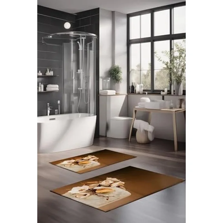 Mijolnir 'CT-5368' Badematten-Set (2-teilig), Mehrfarbig
