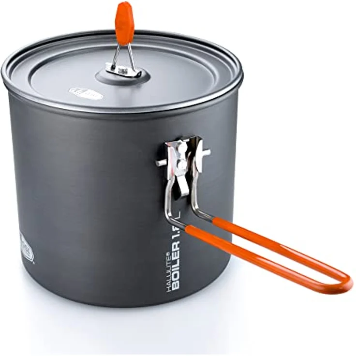 GSI Outdoors Halulite Topf Aluminium 1 8 l Grau Orange Aluminium – Bild 2