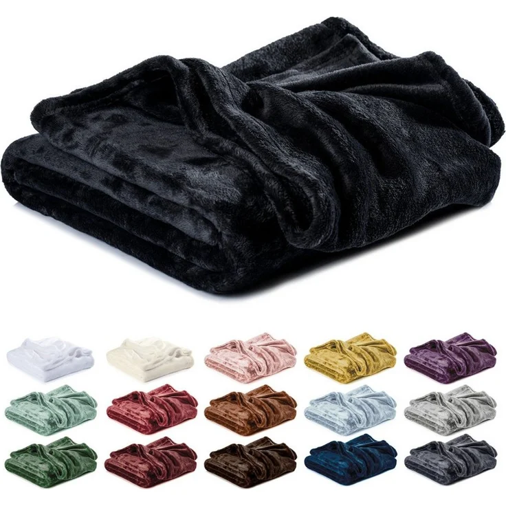 Wohndecke Kuscheldecke, Fleecedecke, Wolldecke flauschig und weich, Lavea, Sofadecke, Atmungsaktiv & Hautfreundlich, Decke – Bild 1