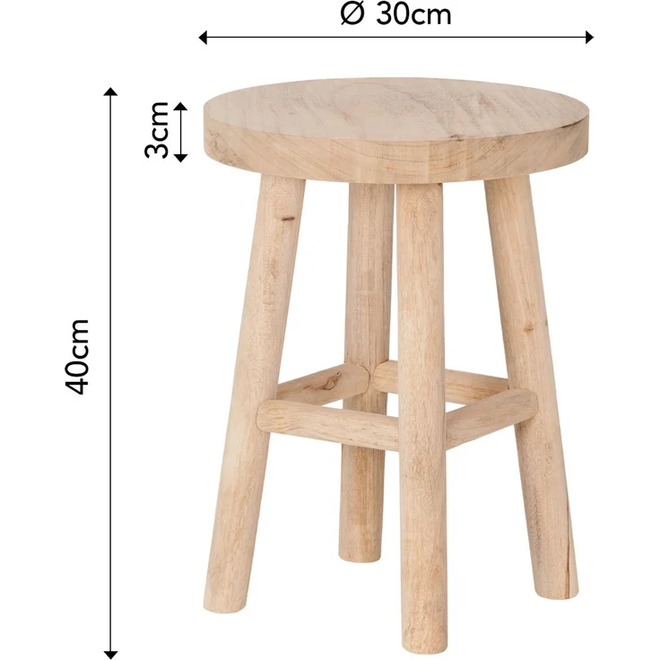 Brixy Hocker Holz - Teakholz - Beistelltisch - Fußhocker - Pflanztisch - Tritthocker - bis 150 kg - Braun – Bild 4