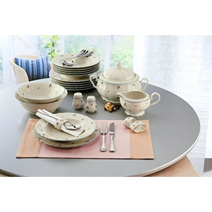 Seltmann Weiden Geschirr-Set Speiseteller 25 cm Fahne Marie Luise Streublume 30308 von Seltmann, Porzellan – Bild 7