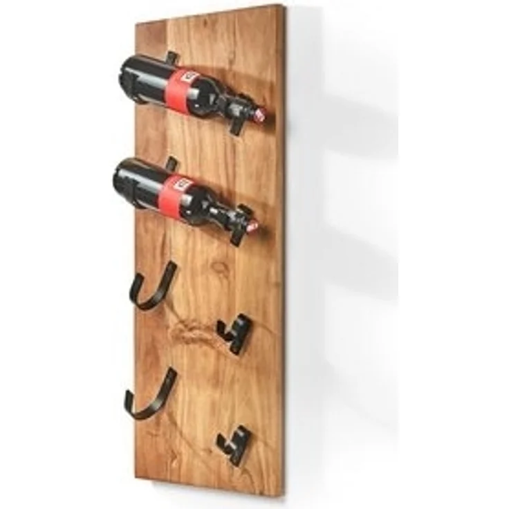 Kobolo Weinregal Wandregal Flaschenhalter - Mangoholz - 4 Flaschen – Bild 6