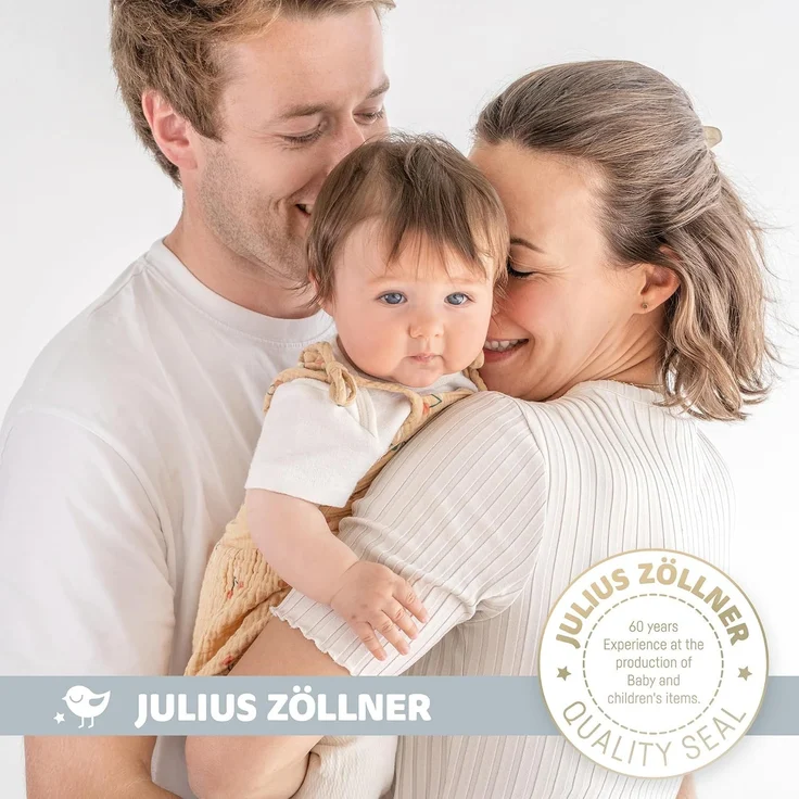 Julius Zöllner Überzug Wickelauflage Musselin denim 75/75 cm – Bild 5