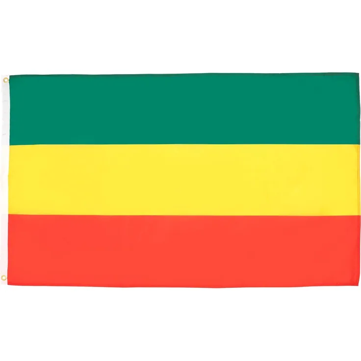 AZ FLAG - Flagge Äthiopien Ohne Wappen - 90x60 cm - Äthiopien Fahne 100% Polyester mit Messing-Ösen - 50g