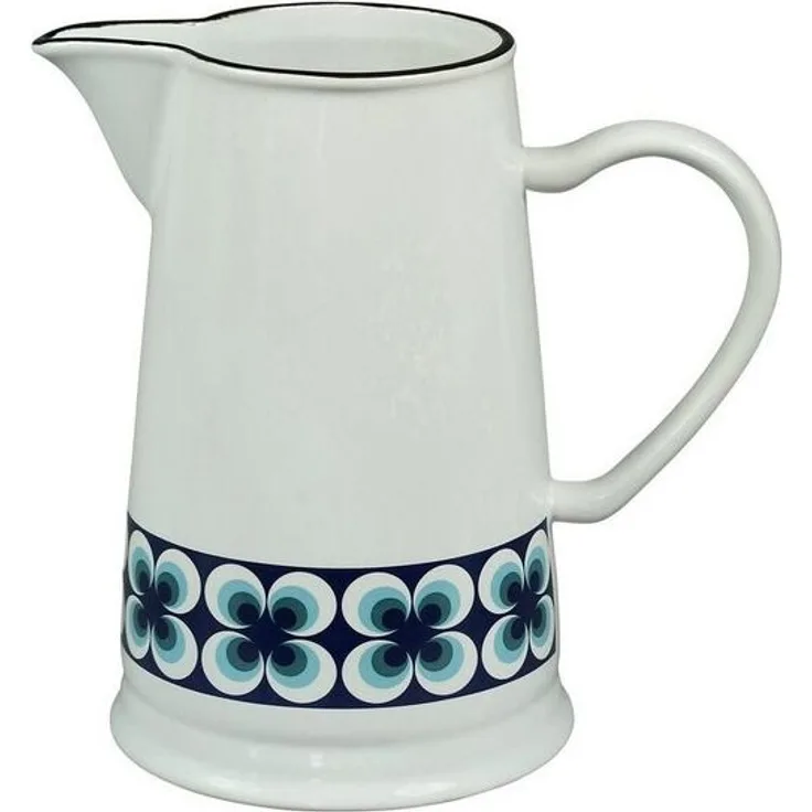 Kurg Kanne Wasserkrug Karaffe Vase Keramik 1,6l Retro Ramona Cabanaz Farbauswahl blau_205040