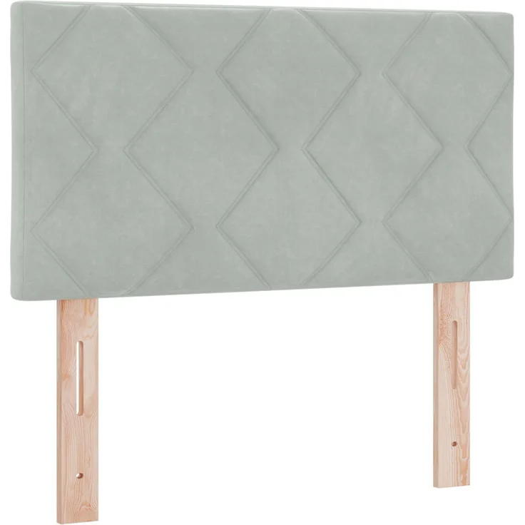 vidaXL Ottoman-Bett mit Matratze und LED Hellgrau 80 x 200 cm Samt 3457173 – Bild 5