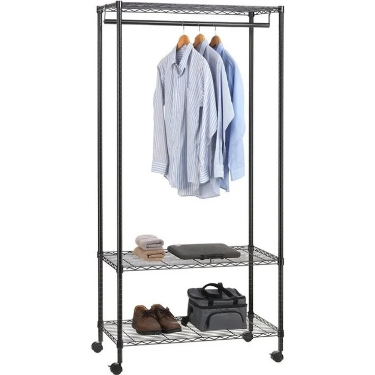 IDIMEX Garderobenständer BRINDISI, Garderobenwagen BRINDISI - Kleiderständer, mobiler Schrank, schwarz – Bild 4