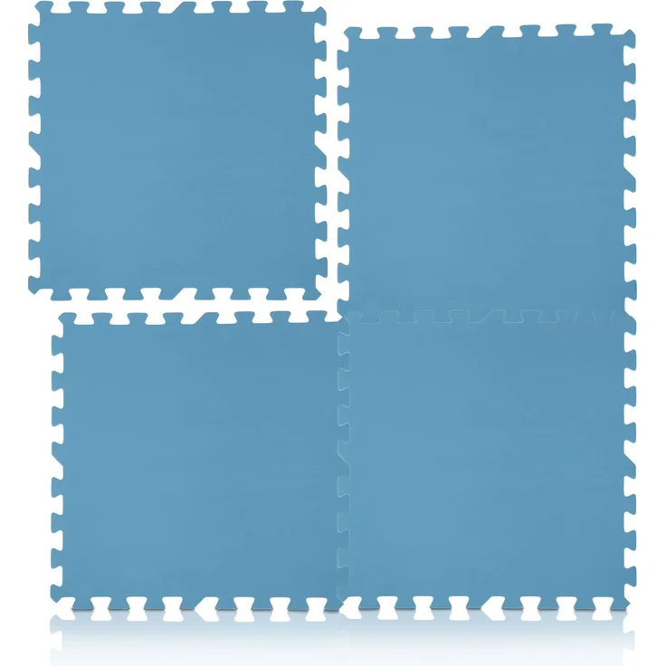 Pool-Bodenschutzmatte, Unterlegmatte zum Schutz ihres Pools, 8 Stück ( 50x50x0,4 cm ) - 2m² - Robustes Stecksystem beliebig erweiterbar Blau 50x50cm (16 Stück - 4m²) – Bild 2