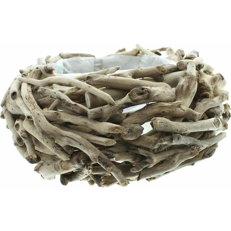 Pflanzer aus Treibholz rund, Ø 38 cm, Pflanzschale, Blumentopf, Pflanztopf, Pflanzgefäß, Gartendeko für Draußen – Bild 3