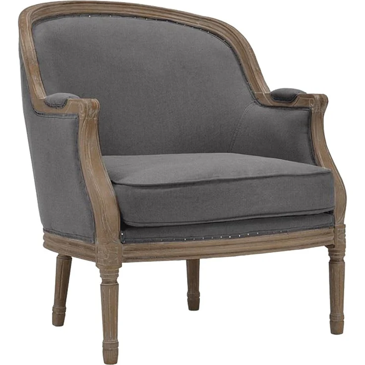 Vente-unique ´ALIENOR´ Sessel, 100% Leinen, Grau, 78x89,5x72 cm – Bild 4