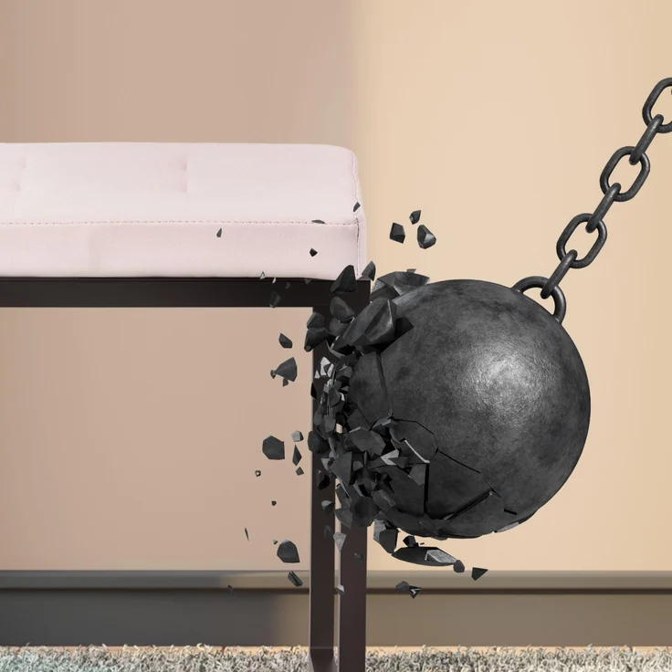 CLP Sitzbank Barci mit Polsterung und schwarzem Eisengestell,creme Kunstleder – Bild 4