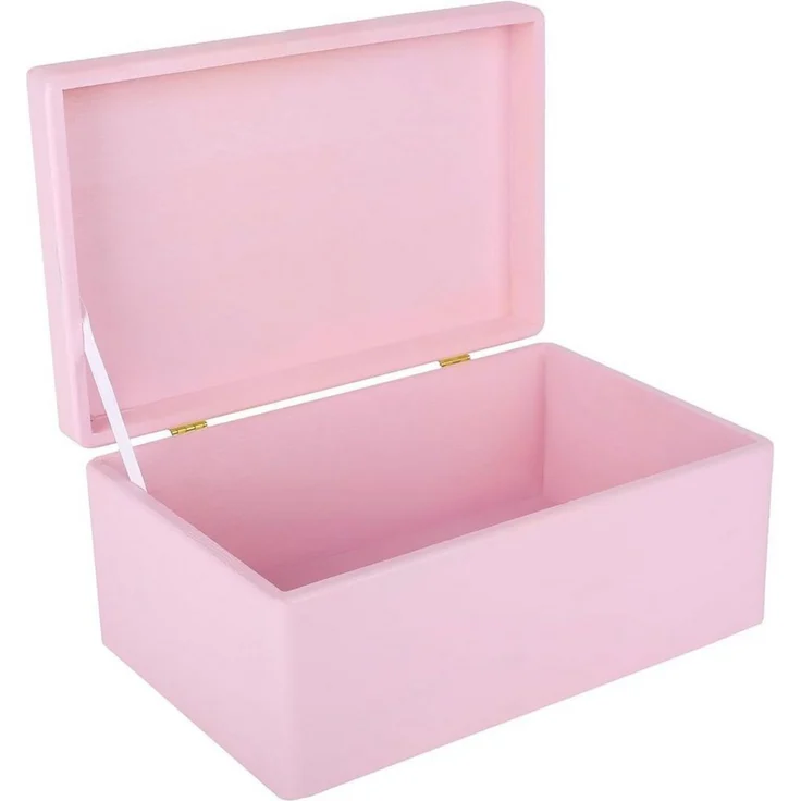 Creative Deco Aufbewahrungsbox mit Deckel Groß Erinnerungsbox Baby Holzbox 30 x 20 x 14 cm – Bild 2