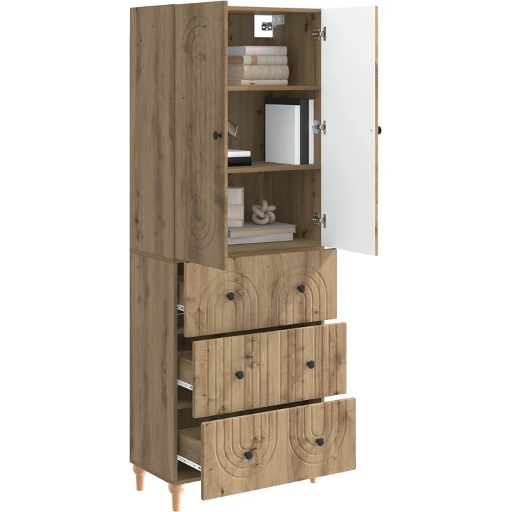 vidaXL Schrankset 2 pcs 66 x 34,5 x 90 cm Holzwerkstoff 3416465 – Bild 2