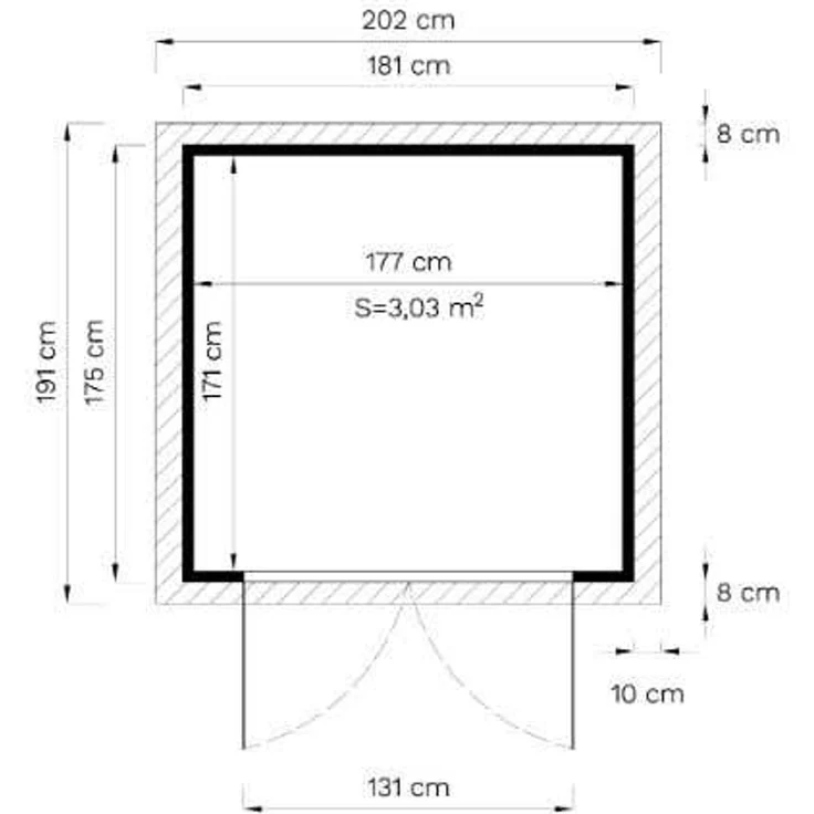 Alpholz Gerätehaus Osterbek Gerätehaus aus Holz Geräteschrank mit 14 mm Wandstärke Gartenhaus mit Montagematerial – Bild 2