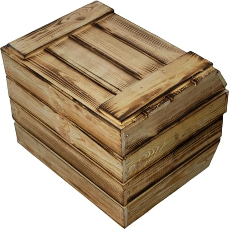 Kistenkolli Altes Land Allzweckkiste 3er Set Küchenregal 40x33x30 cm in geflammt Gemüsekiste Obsthorde (Spar-Set) – Bild 8