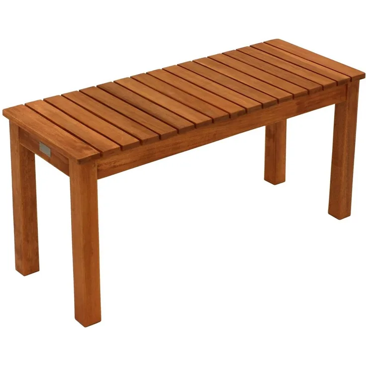 'MERIDA' Hockerbank, 2-sitzer, Eukalyptus geölt, 41 x 29 x 78 cm