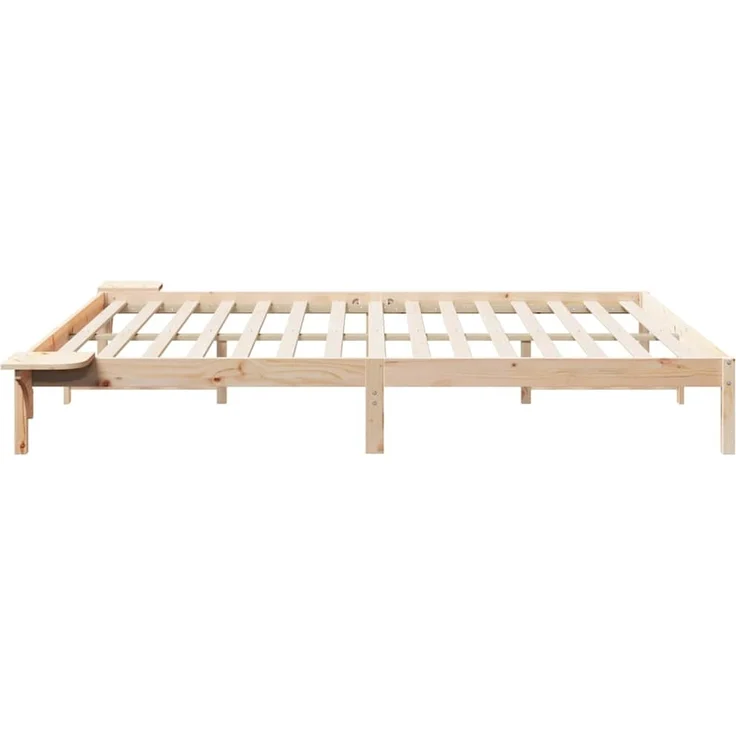 vidaXL Bettgestell mit Nachttischen Natur 180 x 220 cm 873253 – Bild 5