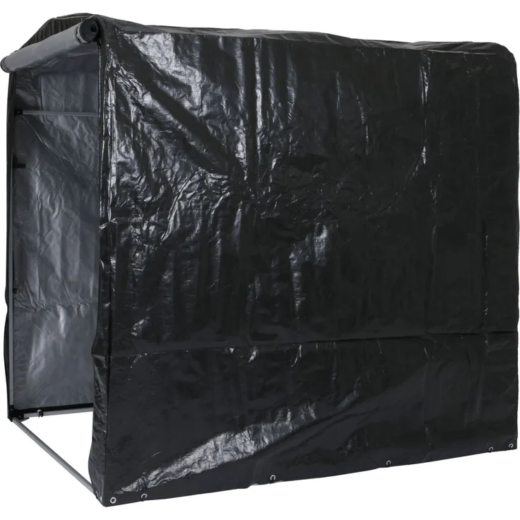 Fahrradgarage HWC-N61, Foliengarage Aufbewahrungsgarage Garagenzelt, Alu UV-Schutz wasserfest, 201x157x201cm ~ anthrazit – Bild 8