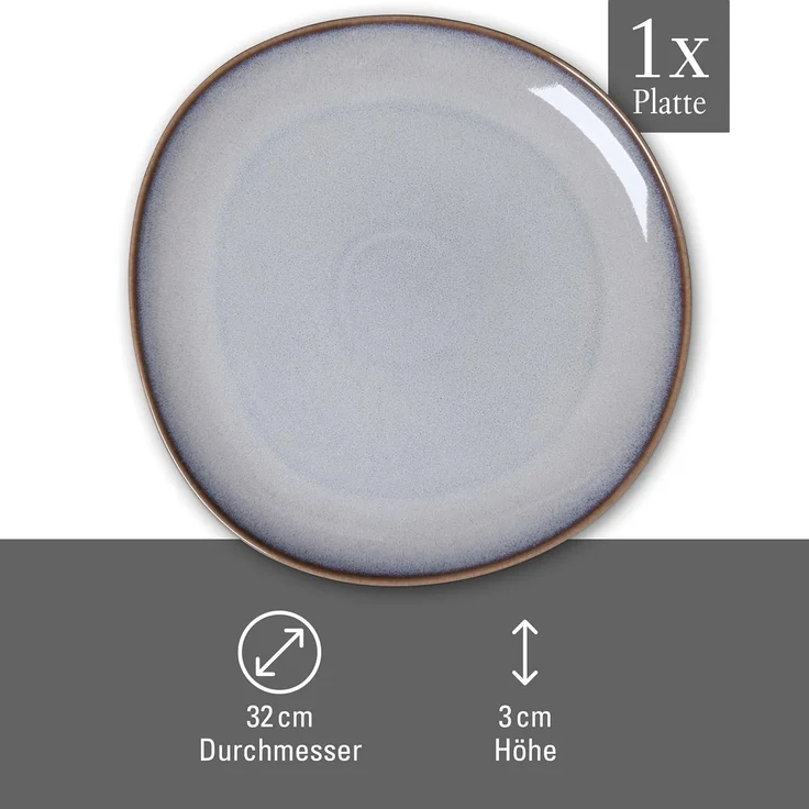 like. by Villeroy & Boch Lave beige Servierplatte ø 32 cm – Bild 4