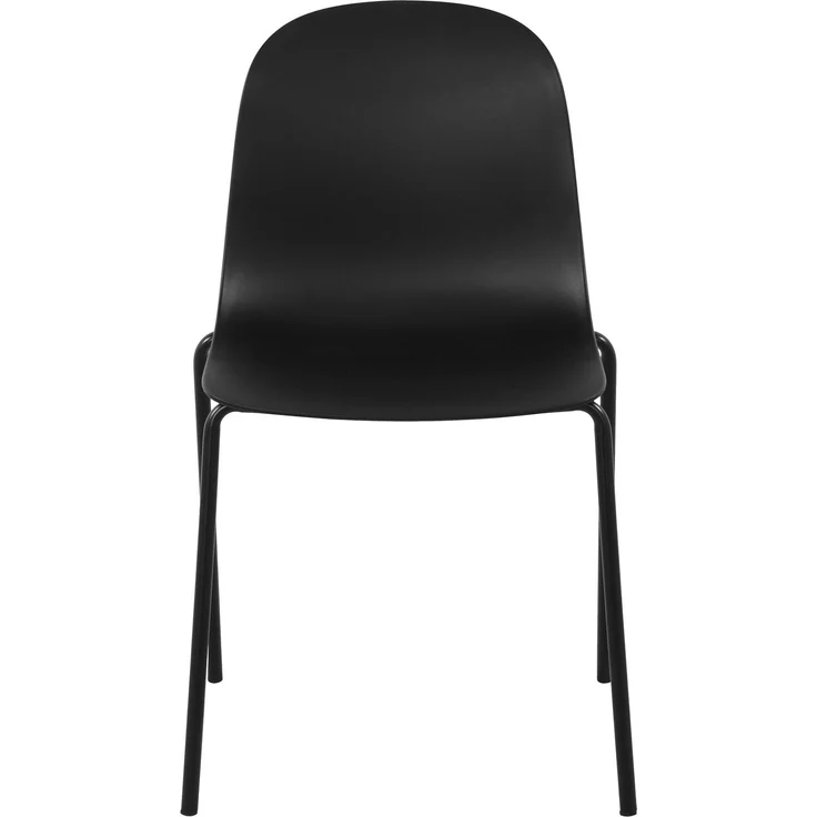 CLP Stapelstuhl Hardin mit ergonomischer Kunststoffschale und stabilem Metallgestell - Farbe:schwarz – Bild 4