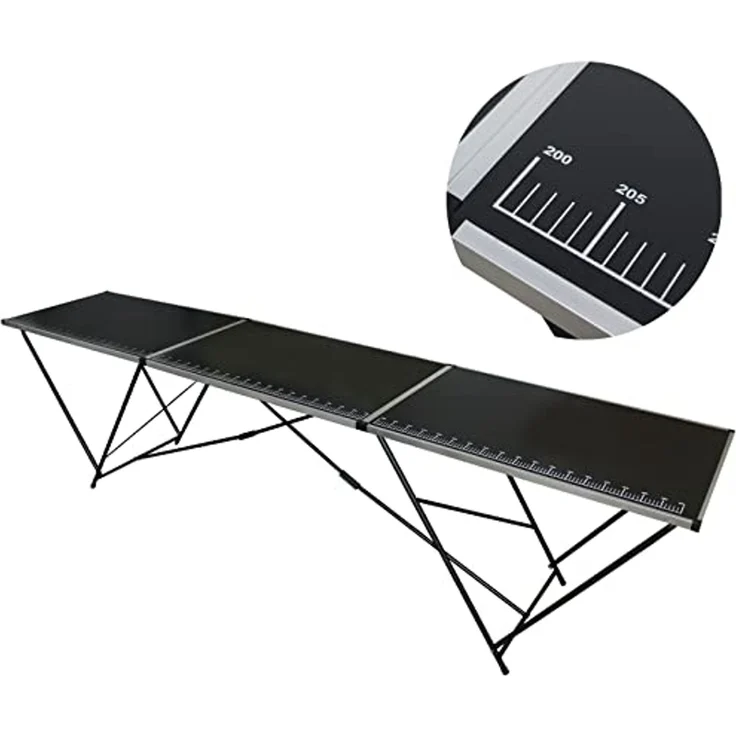 Tapeziertisch Alu Flohmarkttisch 300x60 cm Klapptisch klappbar mit Messskala – Bild 4