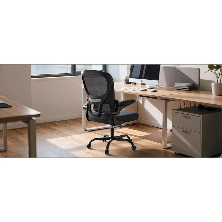 Botifly Ergonomischer Bürostuhl Bürostuhl Mesh Schwarz 50x56x101-111cm – Bild 9