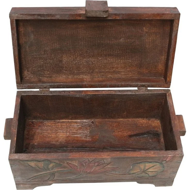 Oriental Galerie Truhe Braune Truhe Blumen Color Klein 40 cm (1 St) – Bild 2