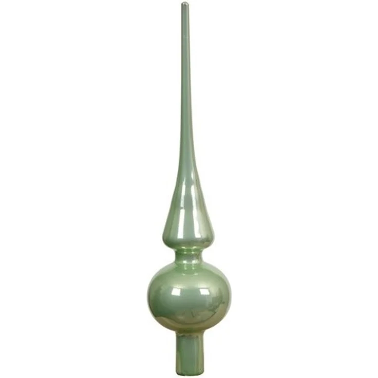 Kaemingk Christbaumspitze, Christbaumspitze Glas 26cm - Matchagrün glänzend – Bild 2