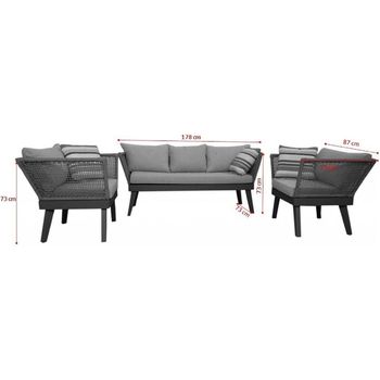 Luxus Gartenset Lounge Möbel SET grün Skandinavisches Design