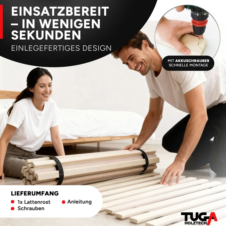 Rollrost Lattenrost -NEU- " Buchen - Xandi " 22mm 90 x 200 cm bis 650kg – Bild 6