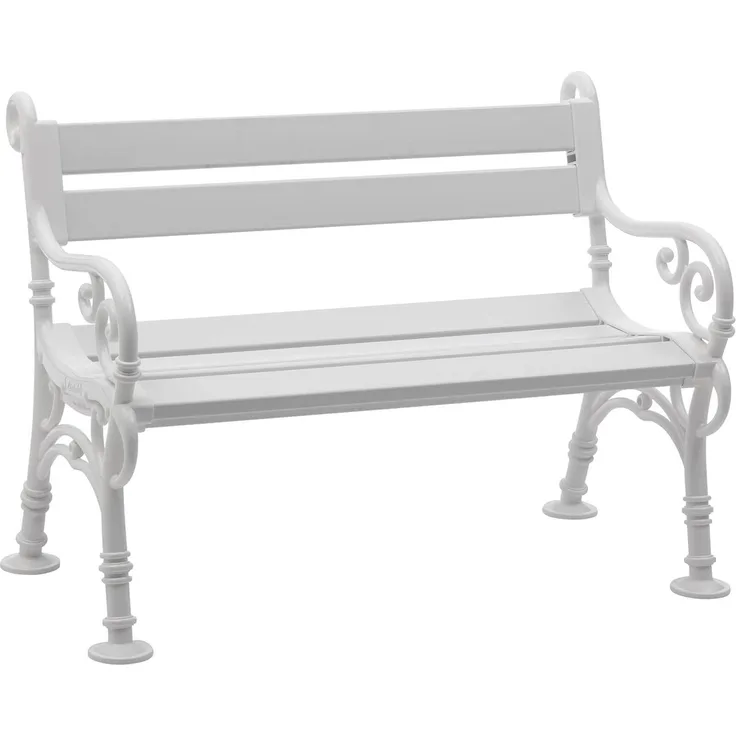 Blome 'Linderhof' Gartenbank, 2-Sitzer, Kunststoff Weiß, 85 x 60 x 115 cm