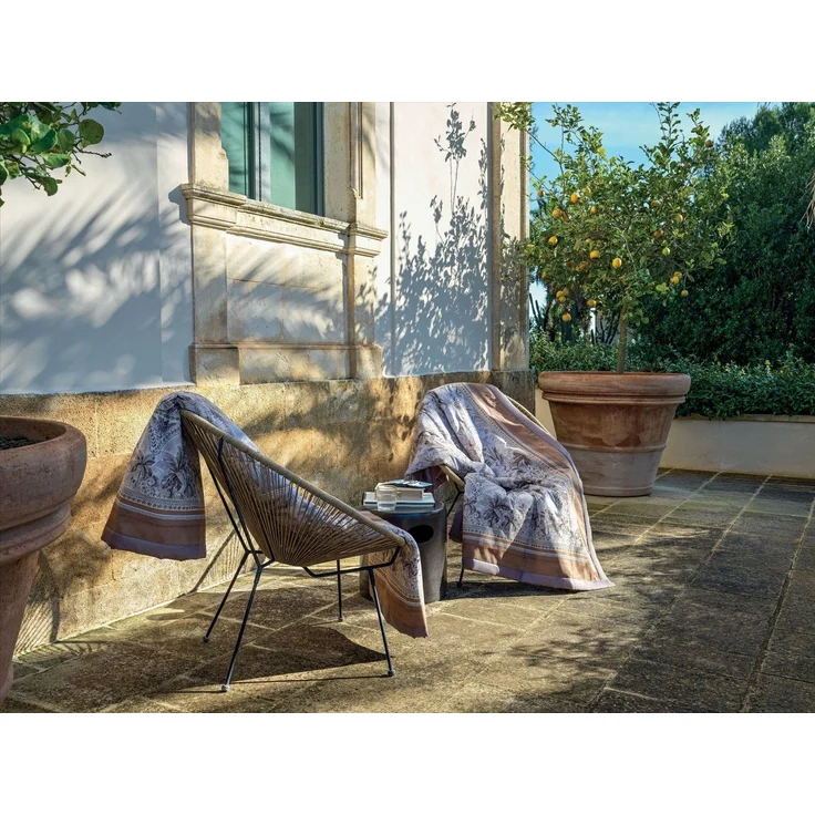 Plaid BOBOLI, Bassetti, aus Baumwolle mit floralem Muster – Bild 1