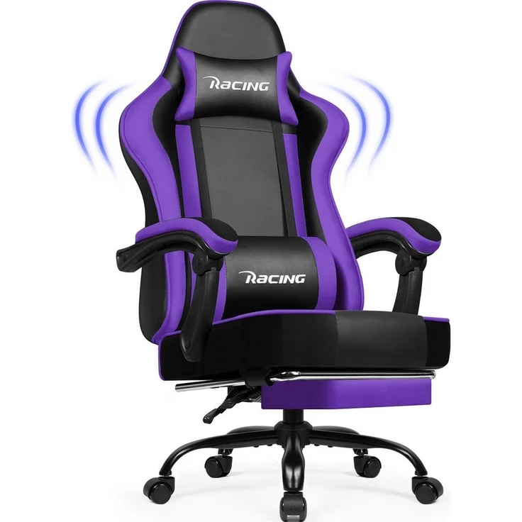 Hiazurm Gaming-Stuhl Gaming Stuhl, Bürostuhl Ergonomisch, Gaming Chair (Ergonomischer Gamer Stuhl mit Wippfunktion, bis 150 kg Belastbarkeit), Gaming Stuhl Bürostuhl mit Verstellbare Armlehnen, Kopfstütze – Bild 5