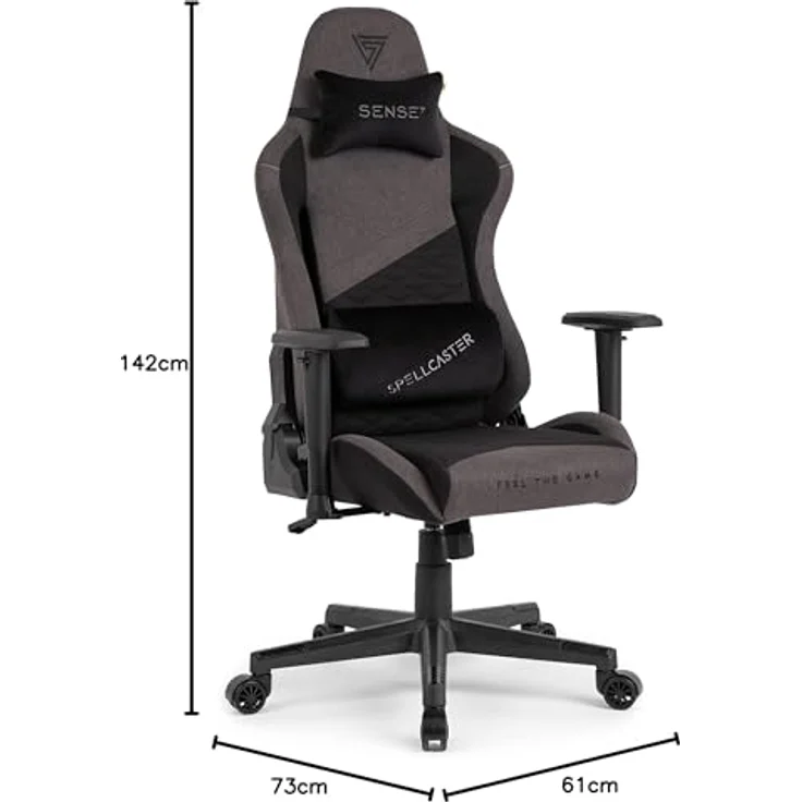 SENSE7 Spellcaster Senshi Edition XL Gaming Stuhl, HDF Platte, Gray/Black – Bild 3