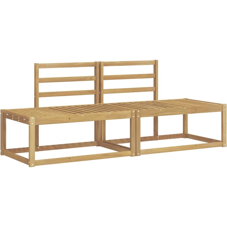 vidaXL Outdoor-Sofagarnitur 2 pcs Weiß 182,5 x 63 x 73 cm 3388173 – Bild 2