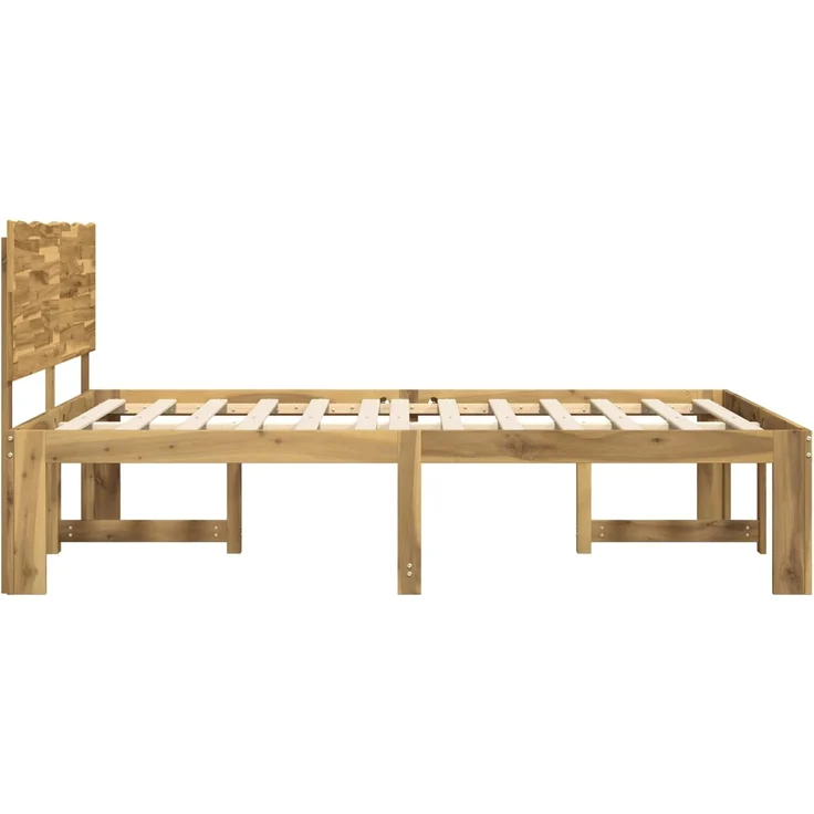 vidaXL Doppelbettgestell mit Kopfteil ROSTOCK Weiß 150 x 200 cm 3405451 – Bild 5