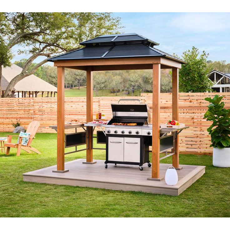 Sojag Aluminium Grillpavillon Maui | Holzoptik | – Bild 2