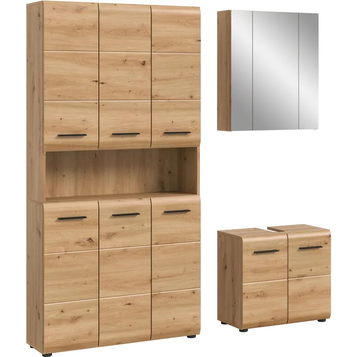 Badkombination (B/H/T: 165x185x46 cm) in Artisan Oak Nachbildung und Artisan Oak Nachbildung