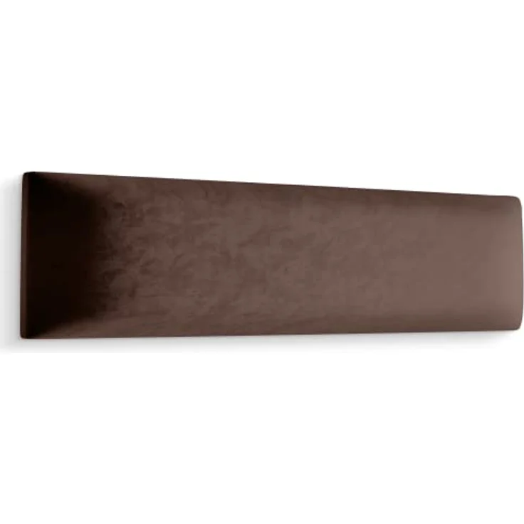 Muralo Samt Wandkissen Stoff Polsterpaneel Schlafzimmer Wohnzimmer Bett Wandpolster Bettkopfteil Lendekissen Modern Luxus Gepolstert Polster Paneel (Braun, 100x20 cm) – Bild 2