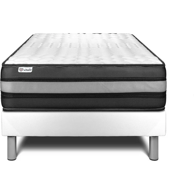 Matratzenset VITAL POWER ZEN 90 x 190 cm Bettrahmen Kit weiß – Bild 1