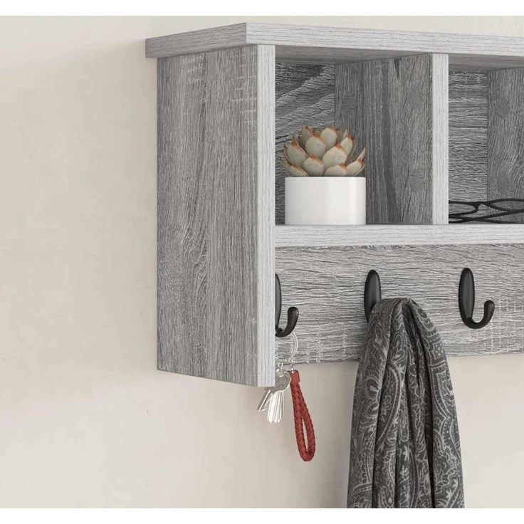 vidaXL Wandmontierter nachttisch Graues Sonoma 50 x 16 x 26 cm 874312 – Bild 4