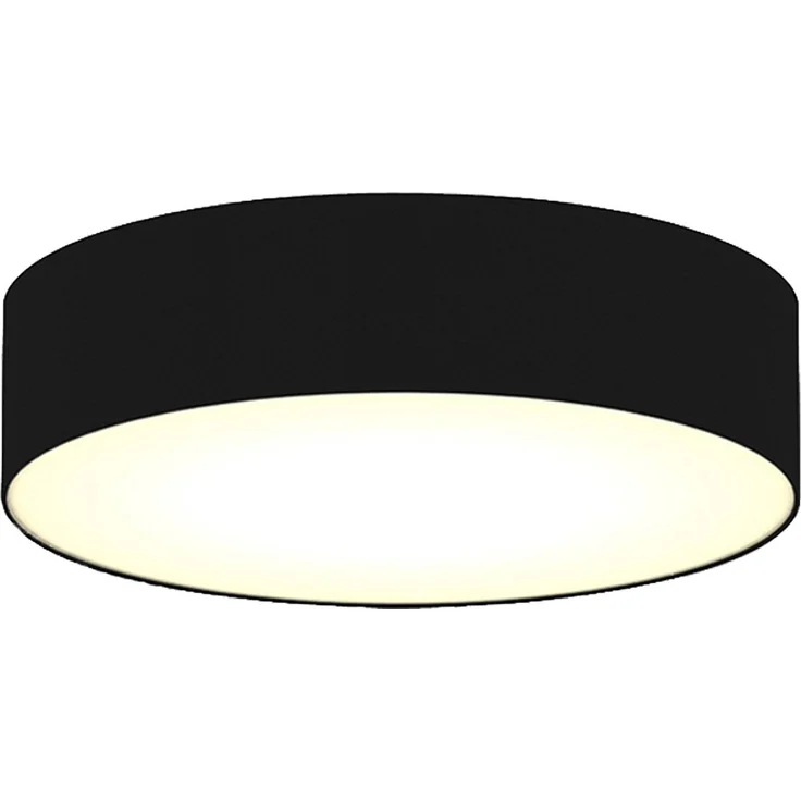 Zeitlose runde Deckenleuchte mit LED Stoffschirm Schwarz Ø 60cm – Bild 1
