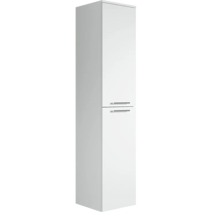 Badezimmerschrank Venus 30 x 30 x 160 cm - Weiß - hoher Hängeschrank mit 2 Türen – Bild 1