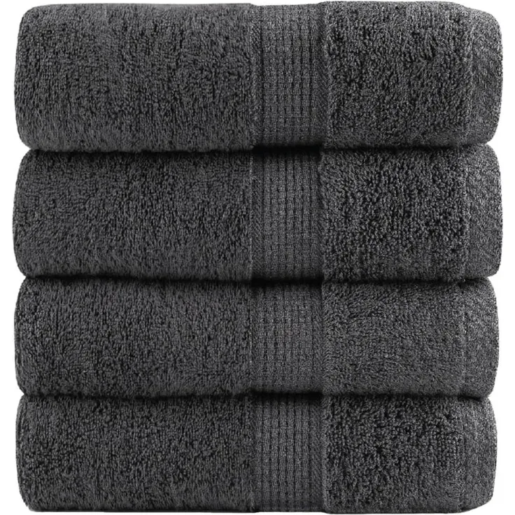 vidaXL Premium Gästetücher SOLUND 4 Stk. Anthrazit 30x50 cm 600 g/m² 137153